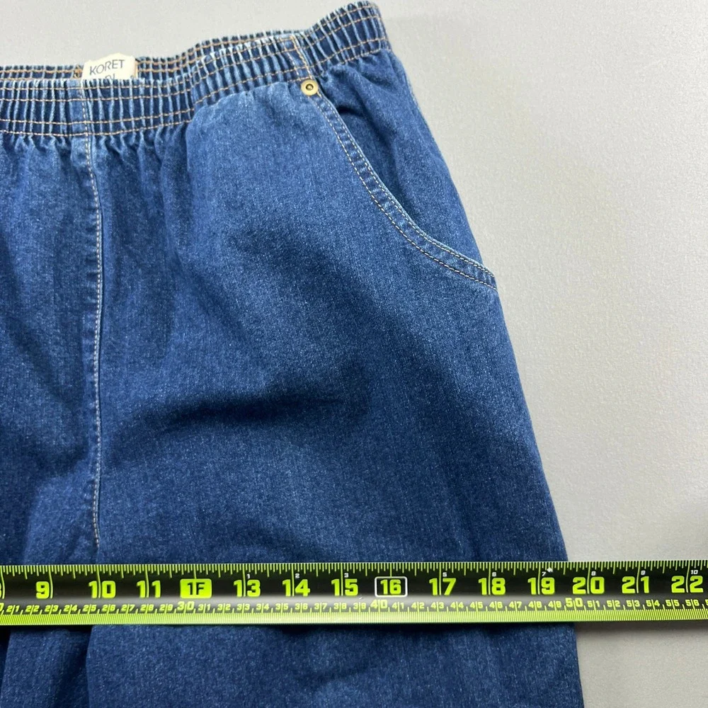City Blues By Koret Straight Jeans Women 10 Denim Cotton Elastic Waist High Rise